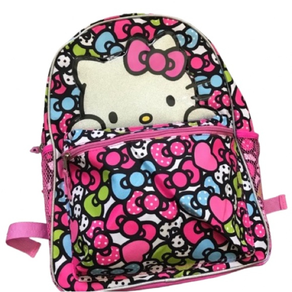 Hello Kitty Pink and Black Backpack EUC